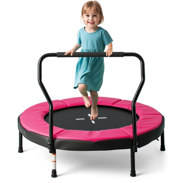 Fitness Trampoline for Kids with Handlebar – Indoor & Outdoor Use