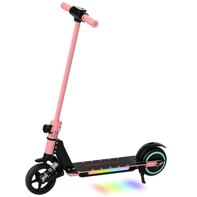 Portable Folding Electric Scooter for Kids – Dual Brakes, Suspension, Bright LED Lights