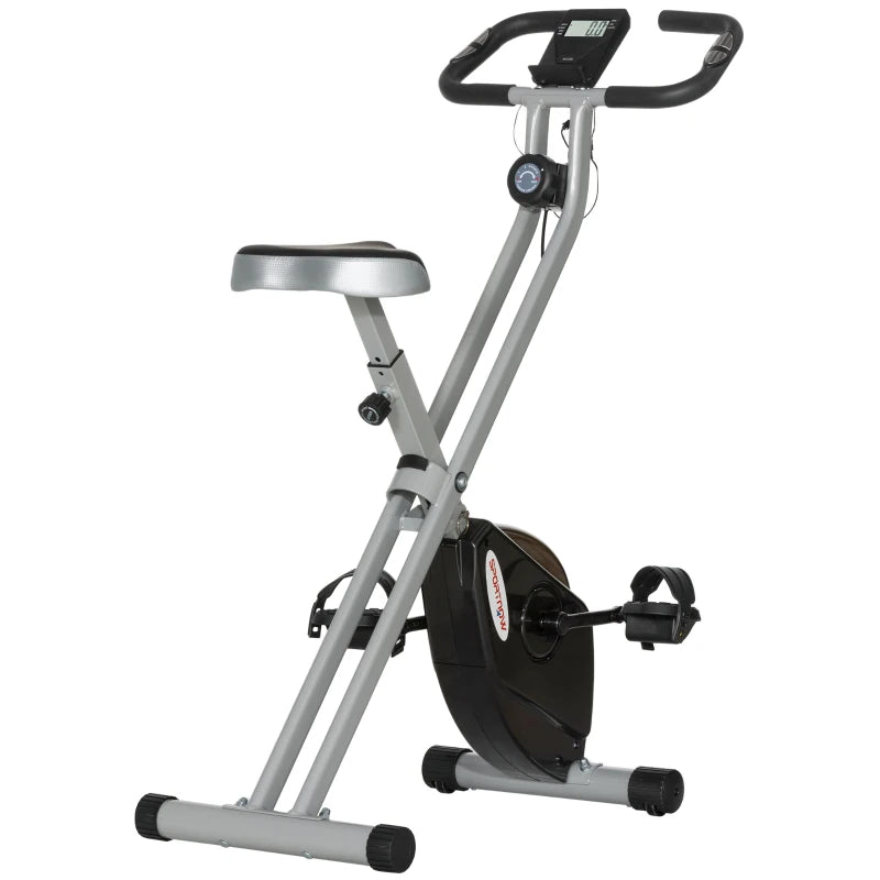 Home Gym Exercise Bike with Heart Rate Sensor – Black/Grey