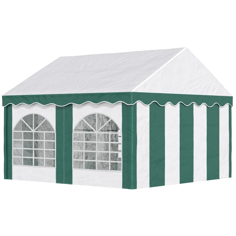 Waterproof Marquee Gazebo with Windproof Sides, Stylish Emerald Green 4x4m