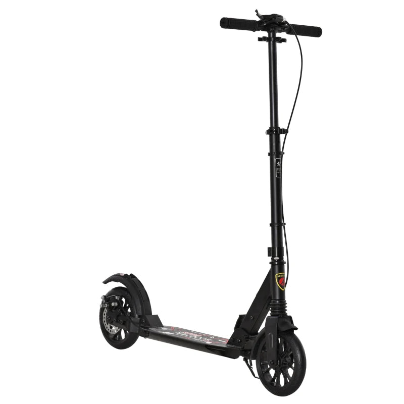 Height Adjustable Kick Scooter for Teens & Adults, Black