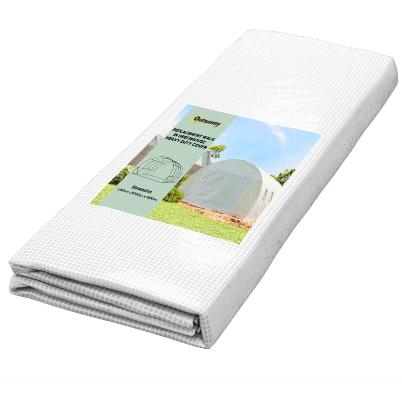 Polytunnel Greenhouse Replacement PE Cover with Windows & Door for Outdoor Use, 4x3x2m