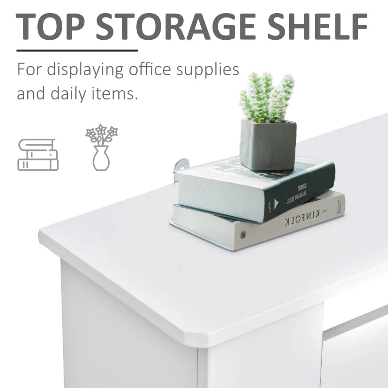 Slatted Radiator Cover Cabinet in White, MDF Lined Grill, 78x19x81 cm