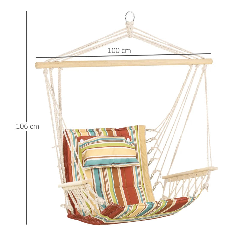 Durable Hanging Hammock Chair Swing with Thick Rope and Spacious Comfortable Seat