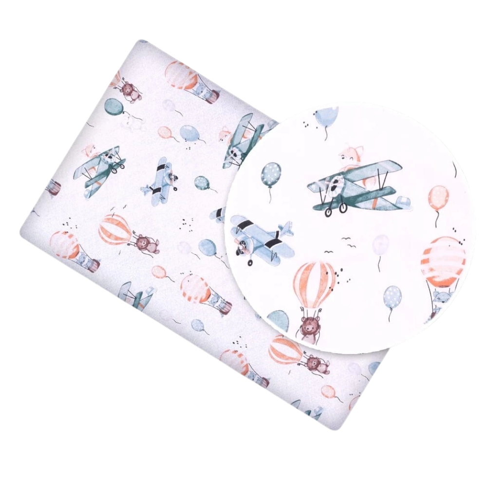 Baby Cot Fitted Sheet 100% Cotton Mattress Sheet  Dreamy Flight 120 × 60cm Design