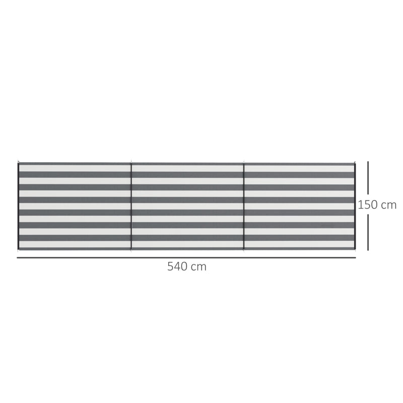 Camping Windbreak Privacy Screen – Grey & White