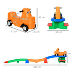 Ride-On Kids Roller Coaster with Four Pieces and Non-Slip Steps, Ages 2-5, Multicolour