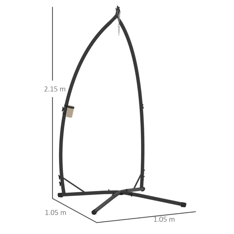 Durable Steel Hammock Chair Stand with X-Shape Base Supports 150kg, Indoor & Outdoor