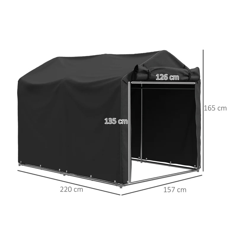 Anti-UV Garden Storage Tent with Roll-up Zipper – Ideal Bike and Tool Shelter, 2.2 x 1.6m
