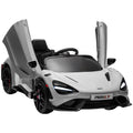 Grey 12V Kids Electric Ride-On Car with Remote Control, Butterfly Doors & Wheels