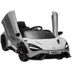 Grey 12V Kids Electric Ride-On Car with Remote Control, Butterfly Doors & Wheels