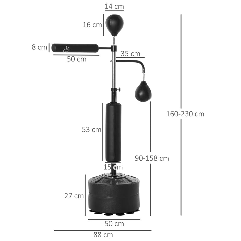 Boxing Training Stand – 4-in-1 with Speed Balls & Reflex Bar