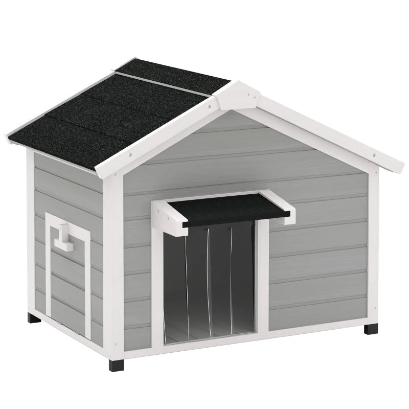 Light Grey Outdoor Dog House | Removable Floor & Elevated Feet