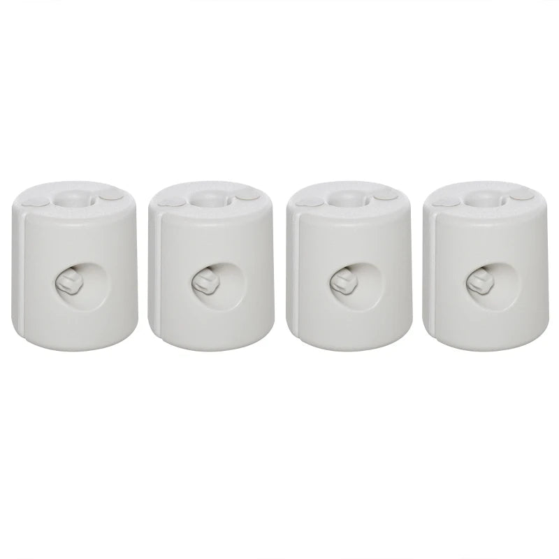 Canopy Tent Weights 4 Pack with Rapid Clip, Fillable with Sand or Water, White, 36 kg