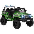 12V Battery-Powered Kids Electric Truck with Remote, Suspension, Lights & Music – Green