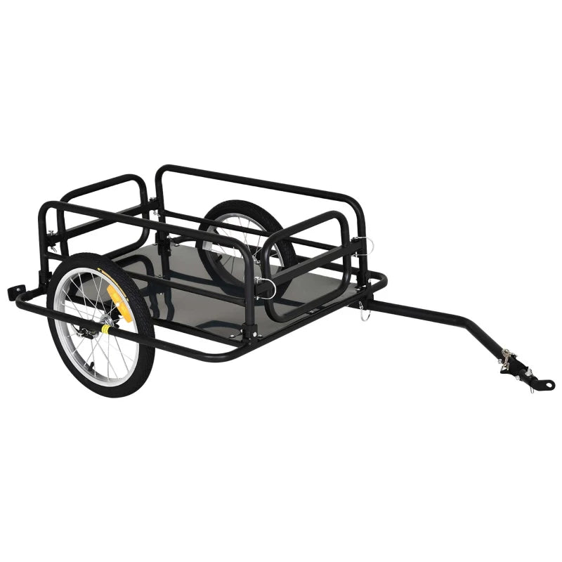 Black Steel Bike Cargo Trailer – Extra Storage Carrier