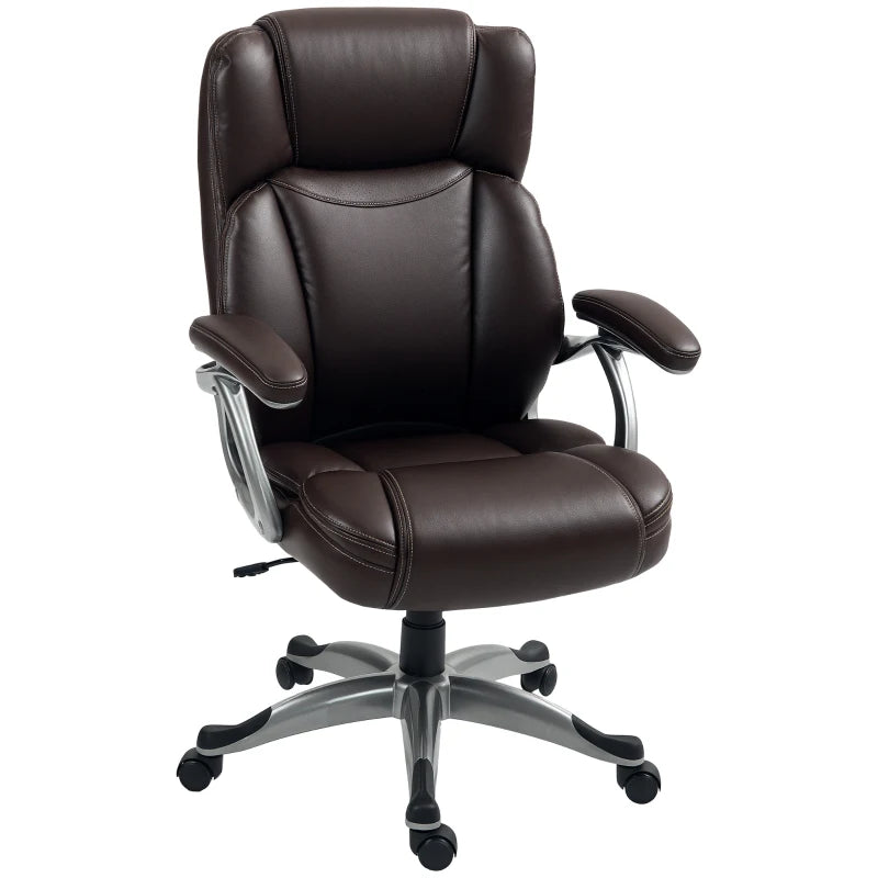 Brown Faux Leather Office Chair 49.5-59cm Adjustable