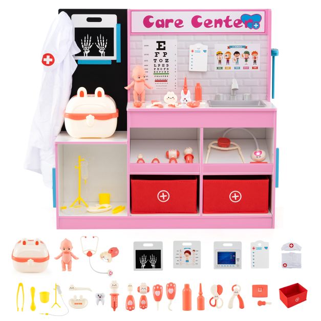 Kids Medical Playset with Examination Station and Height Ruler