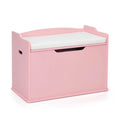 Wooden Kids Toy Box and Bench with Cushion and Handles
