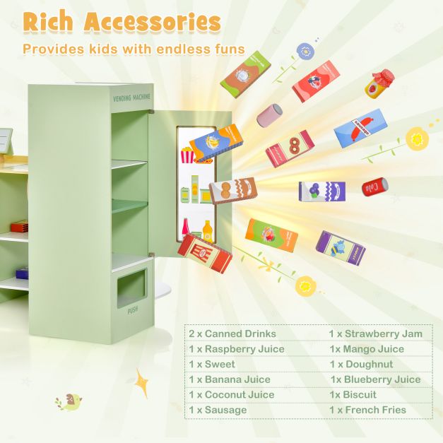 Wooden Kids’ Grocery Store Playset – Supermarket Pretend Play Toy