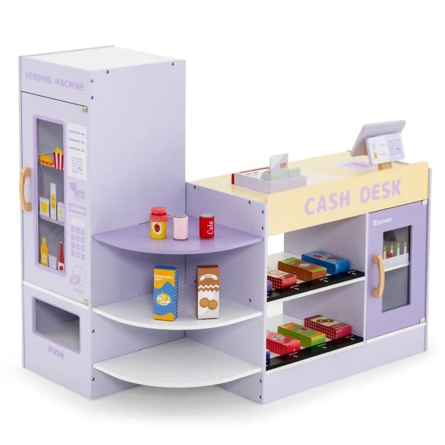 Wooden Kids’ Grocery Store Playset – Supermarket Pretend Play Toy