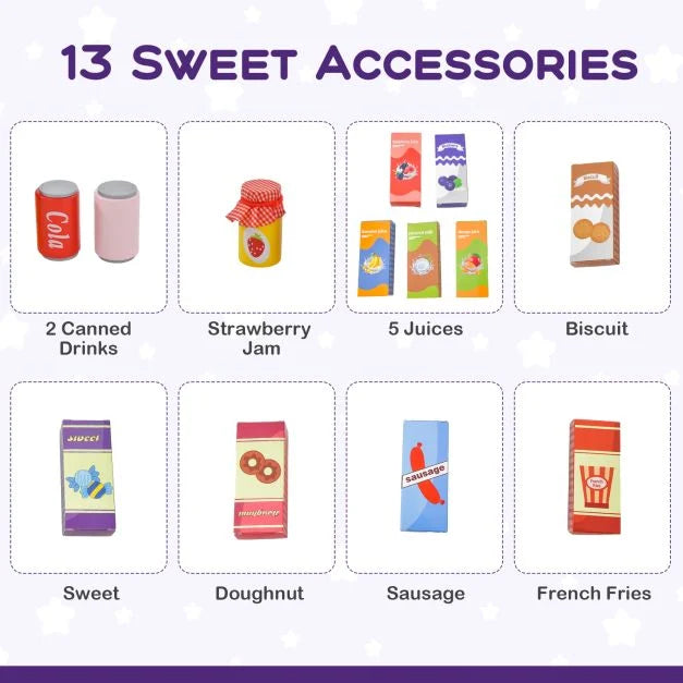 Wooden Kids’ Grocery Store Playset – Supermarket Pretend Play Toy