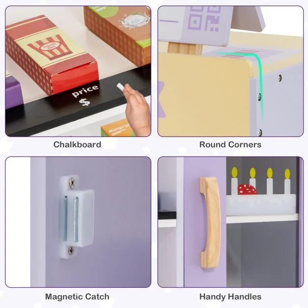 Wooden Kids’ Grocery Store Playset – Supermarket Pretend Play Toy