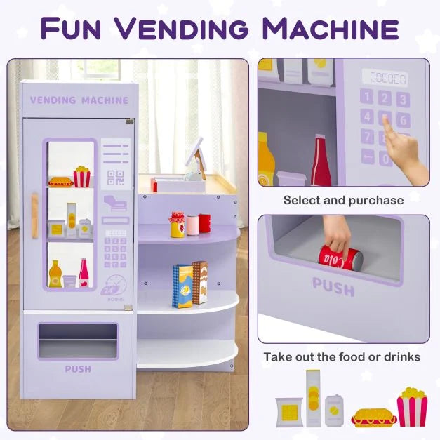 Wooden Kids’ Grocery Store Playset – Supermarket Pretend Play Toy