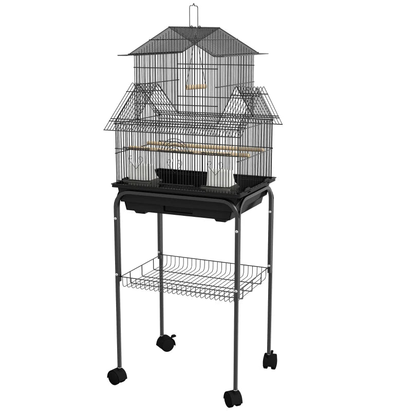 Bird Cage for Canaries & Budgies with Swing, Perch & Tray
