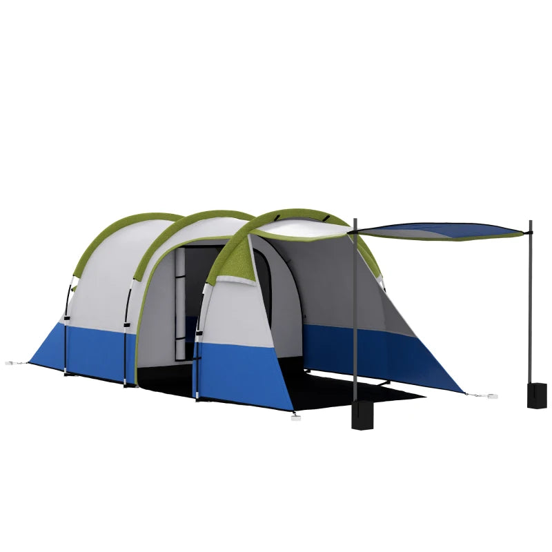 2-Room 3-Man Tent with Porch – Waterproof Outdoor Camping Tent