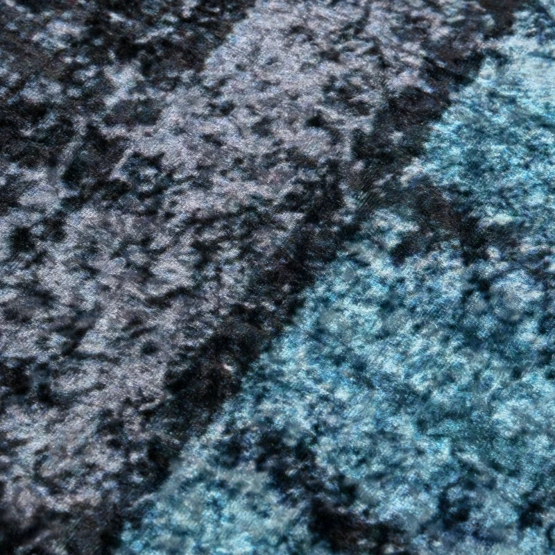 160x230cm Blue Geometric Area Rug – Modern Carpet for Any Room