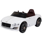 White 12V Kids Ride-On Electric Car with LED Lights – Realistic Driving Toy