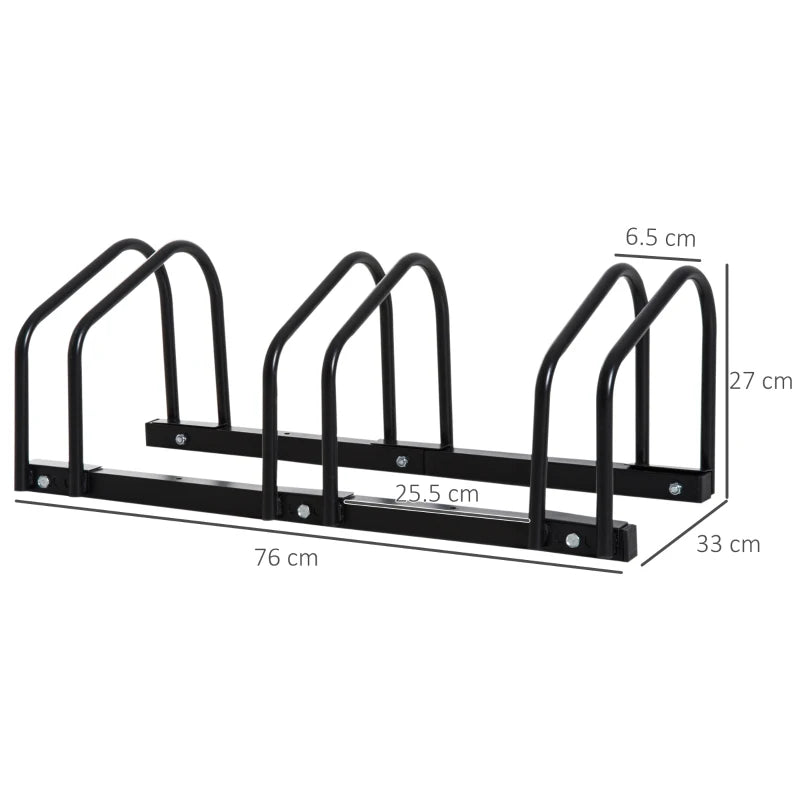 3-Bike Parking Stand – Floor/Wall Mount Bicycle Rack
