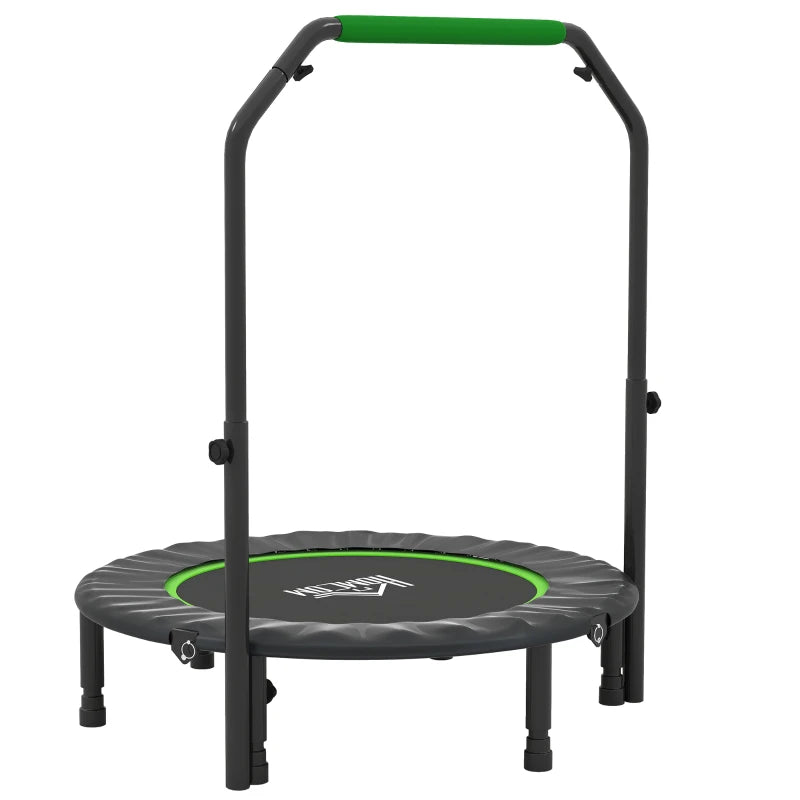 Green Mini Fitness Trampoline – 40" Foldable with Handle