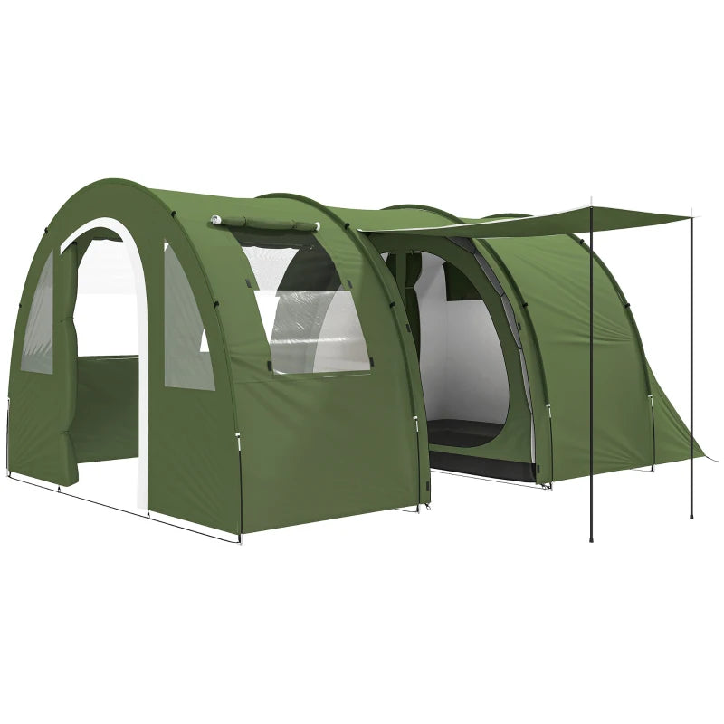 5-6 Person Tent – Green, Floor Included, Portable with Carry Bag