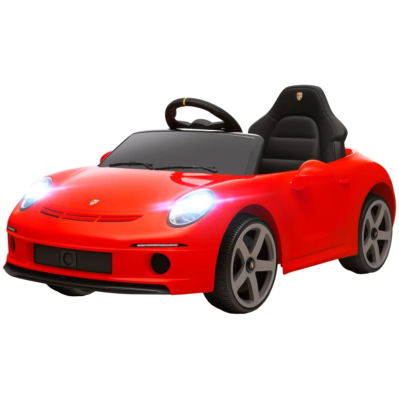 Licensed RUF GT 12V Ride-On Car for Kids – Remote, Music, Suspension – Red, Ages 3-5