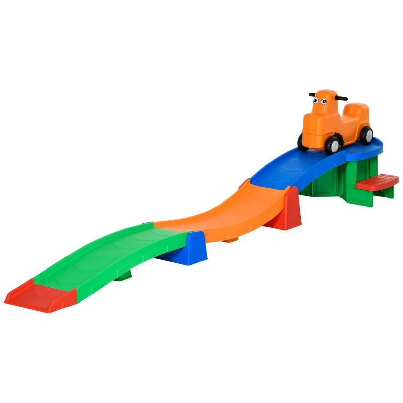 Ride-On Kids Roller Coaster with Four Pieces and Non-Slip Steps, Ages 2-5, Multicolour