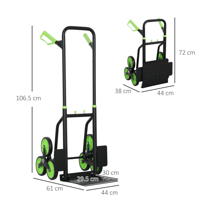 Multi-Wheel Folding Sack Barrow Trolley – Black & Green