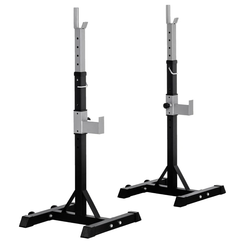 Gym Squat Rack & Bench Combo with Wheels – Push-Up & Dip Stand