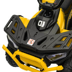 Battery-Powered Kids Electric ATV with Spring Suspension and Storage Basket – Yellow
