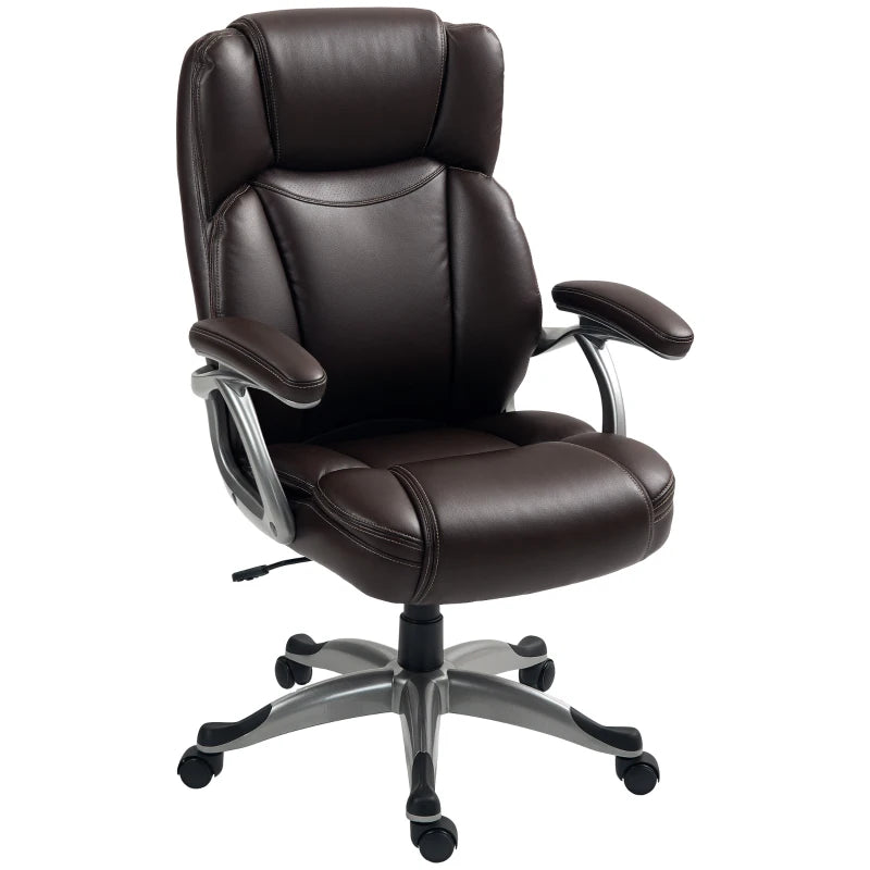 Brown Faux Leather Office Chair 49.5-59cm Adjustable