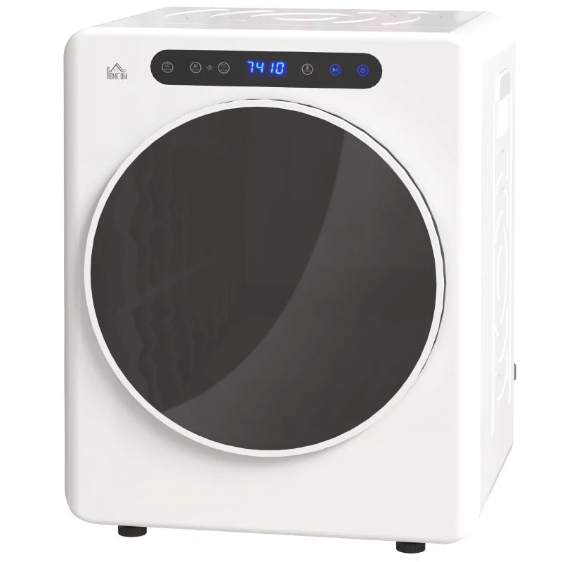 White 4kg Tumble Dryer, 40-60°C, Compact & Portable Solution