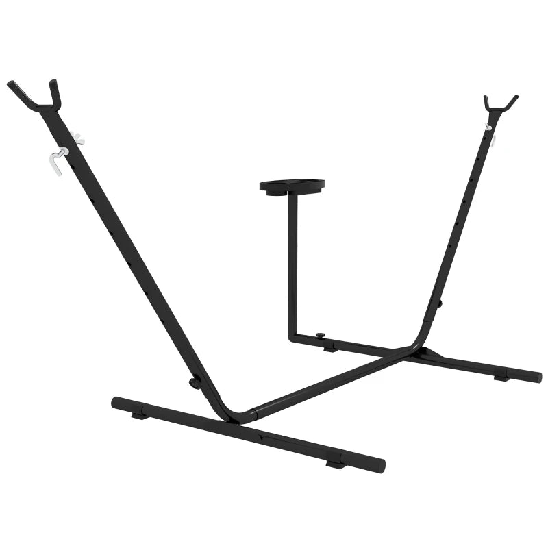 Heavy Duty 9.4ft Hammock Stand with Side Tray Steel Frame for Multiple Hammock Styles