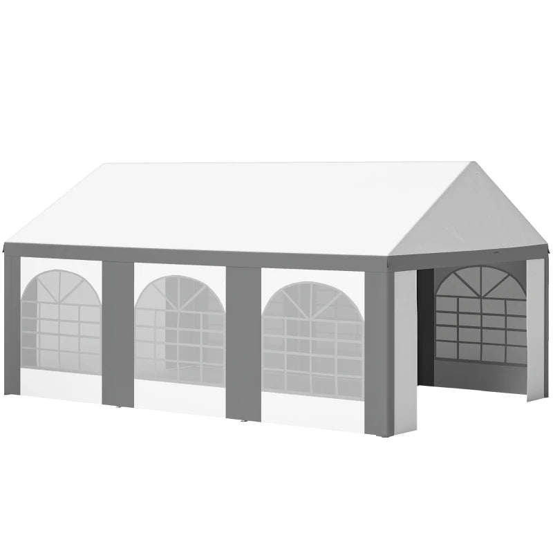 Durable Marquee Gazebo with Multiple Windows and Double Doors for Events 6x4M