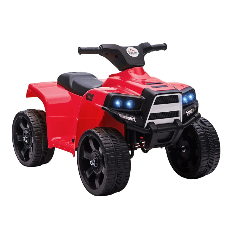 Kids 6V Electric ATV Ride On Toy – Quad Bike with Horn & Lights, 18-36 Months, Red