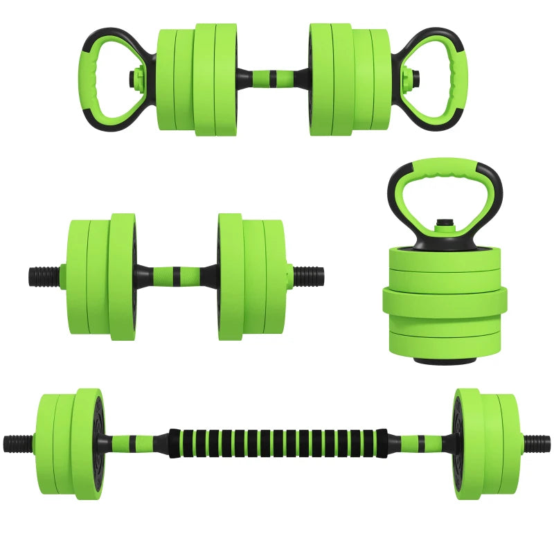 20kg Four-in-One Dumbbells & Barbell Set with Push-Up Stand