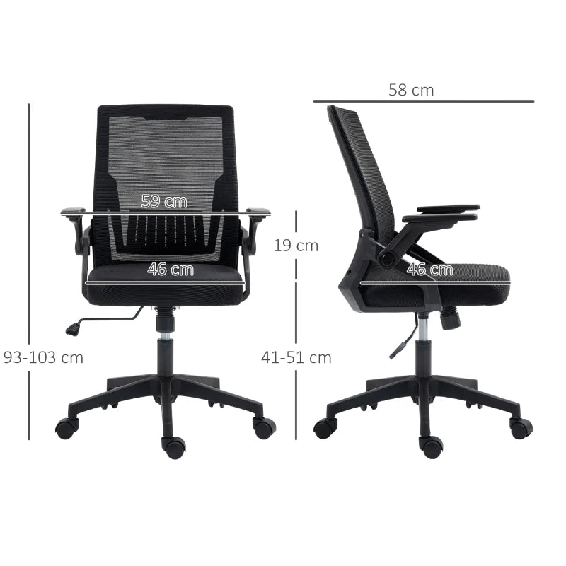 Black Office Chair with Lumbar Support