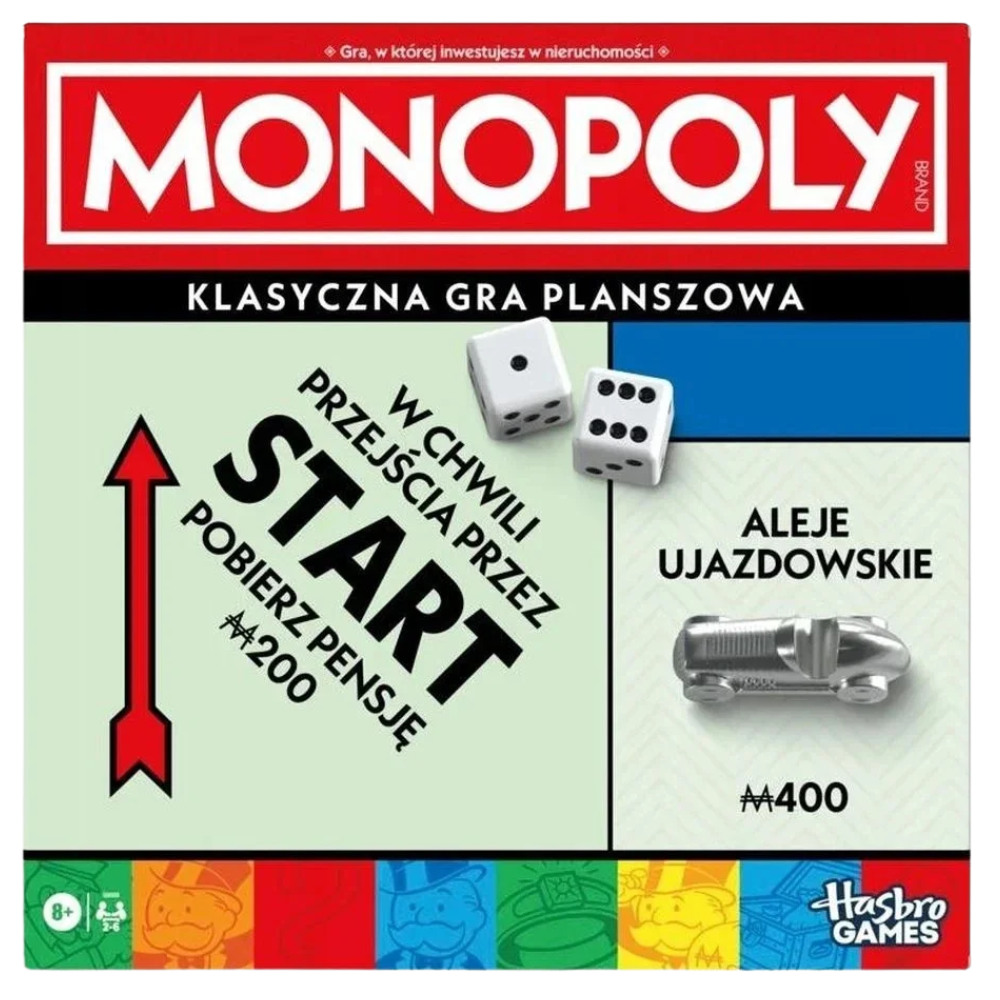 Hasbro Monopoly Classic Polish Board Game Family Property Trading Game for Kids and Adults