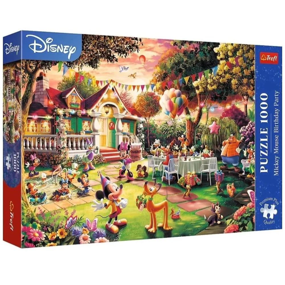 Trefl Mickey Mouse Party 1000 Piece Jigsaw Puzzle Disney Cartoon Artwork for Adults and Families