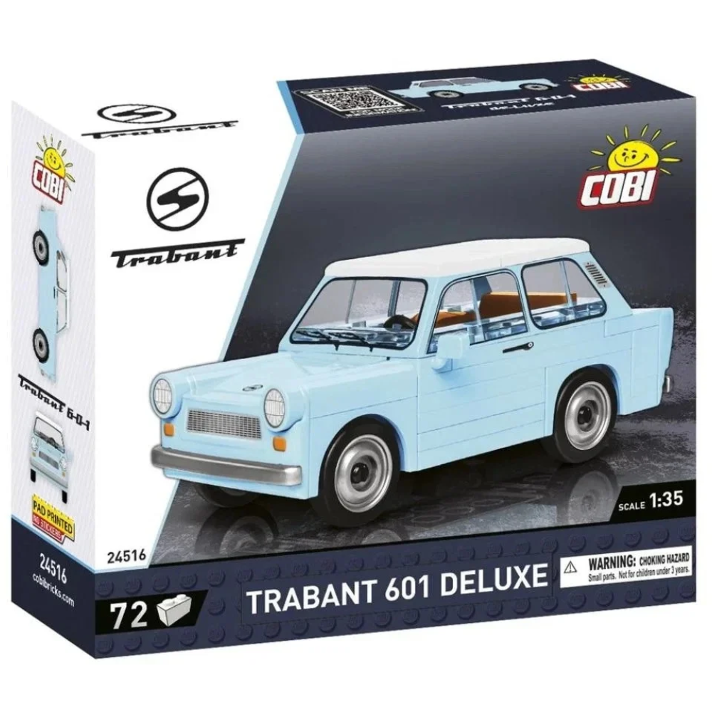 Trabant 601 Deluxe Building Blocks Set, Classic Car Construction Toy for Creative Play